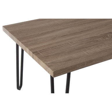 Borough Veneer Top Coffee Table With Metal Legs