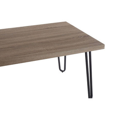 Borough Veneer Top Coffee Table With Metal Legs