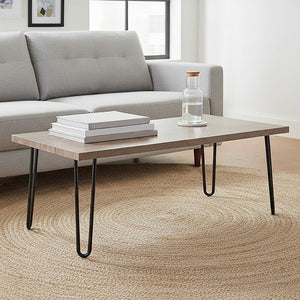 Borough Natural Wood Effect and Metal Coffee Table