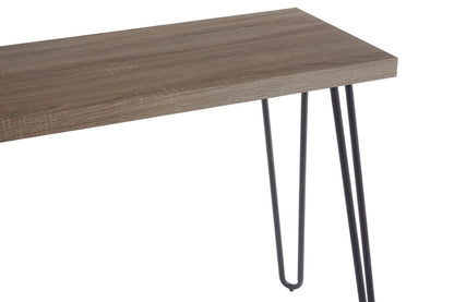 Borough Wooden Top Console Table With Hairpin Metal Legs