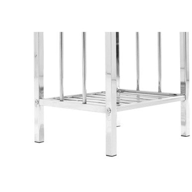 Dara 3 Tier Chrome Shelf Unit with Slatted Sides