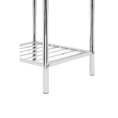 Dara 5 Tier Chrome Shelf Unit With Basket