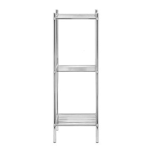 Dara 3 Tier Chrome Metal Shelf Unit