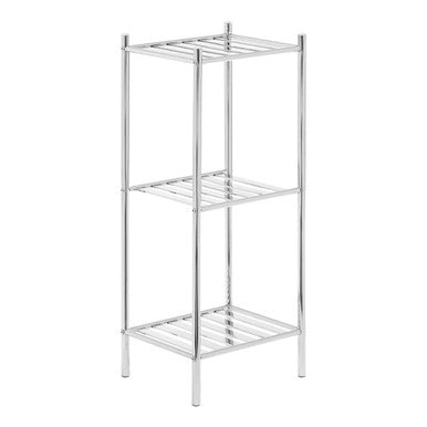 Dara 3 Tier Chrome Metal Shelf Unit