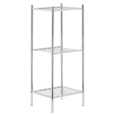 Dara 3 Tier Chrome Metal Shelf Unit