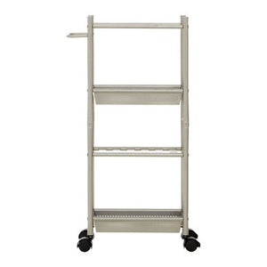 Dara 4 Tier Brush Nickel Trolley with 2 Baskets