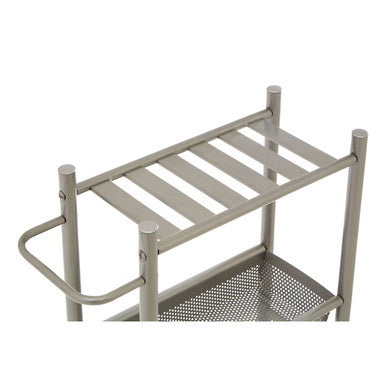 Dara 4 Tier Brush Nickel Trolley with 2 Baskets