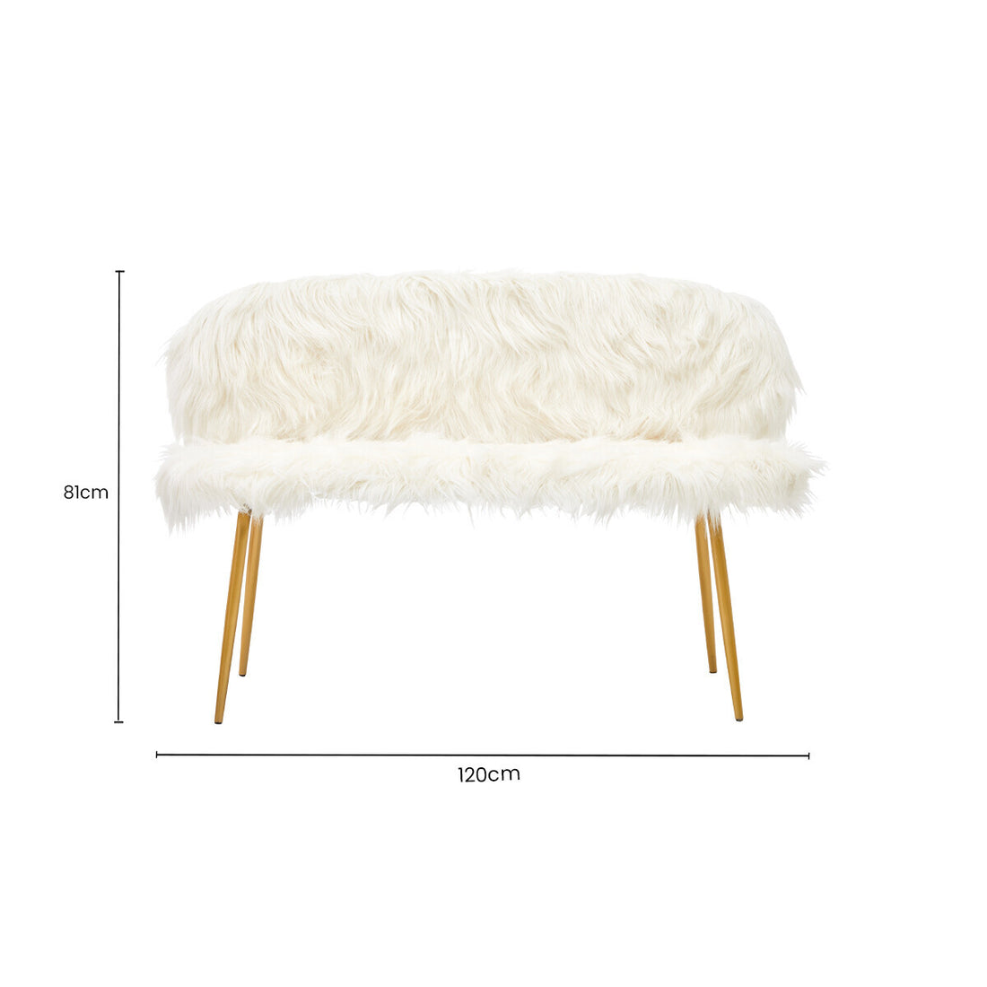 Sofa with Gold Finish Legs, Sienna