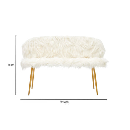 Sofa with Gold Finish Legs, Sienna