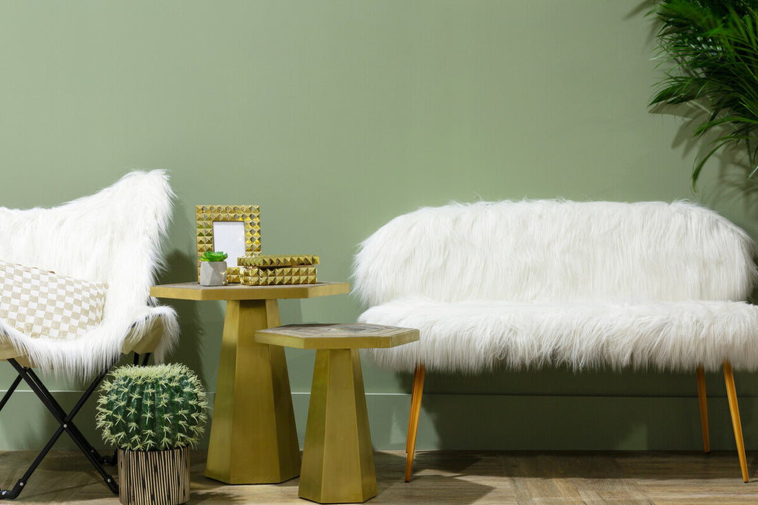 Sienna Sofa With Gold Finish Legs