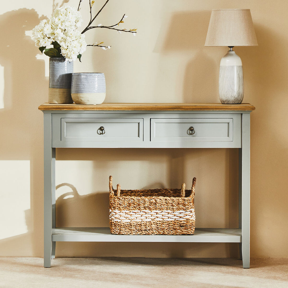 Henley Antique Grey Console Table