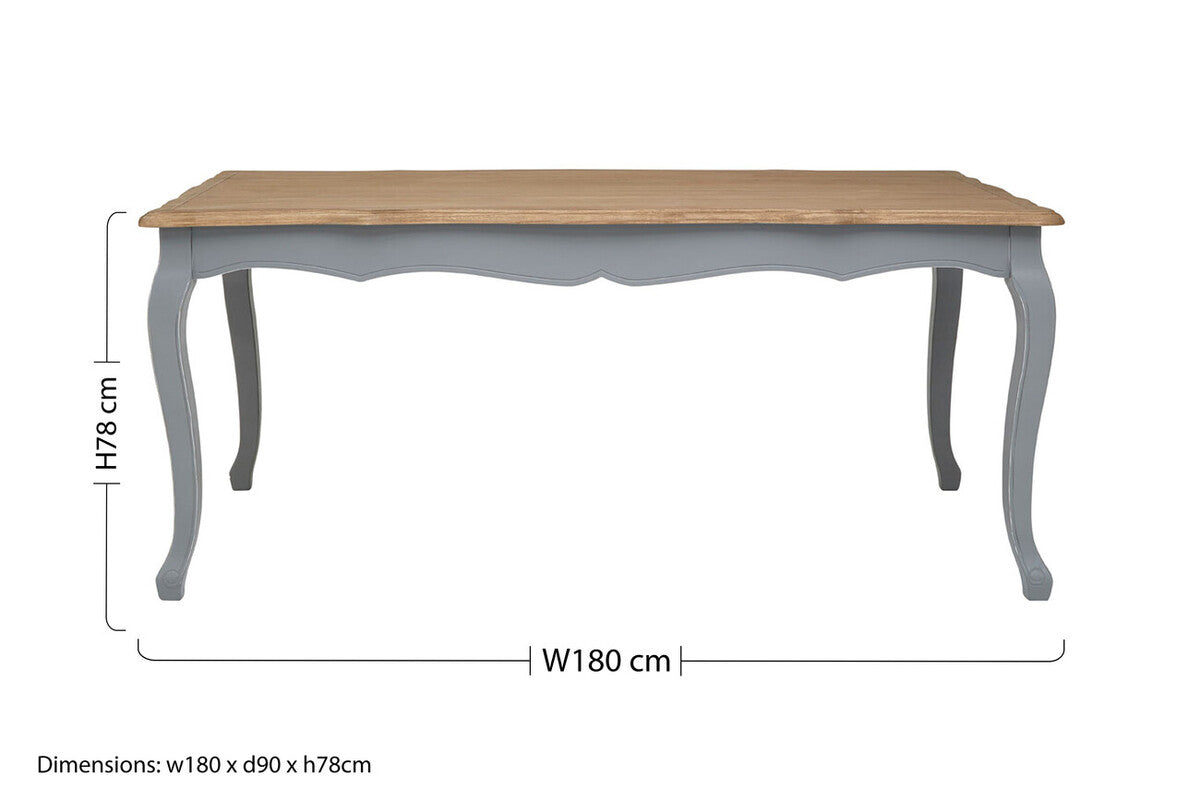 Henley Antique Grey Dining Table