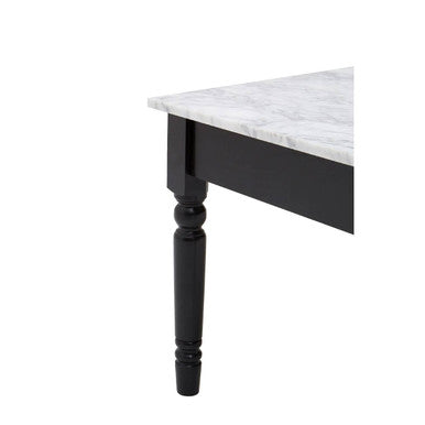 Henley White Marble and Black Frame Coffee Table - image 5