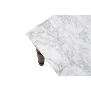 Henley White Marble and Black Frame Coffee Table - image 6