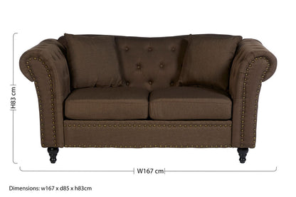 Fable 2 Seat Natural Chesterfield Sofa