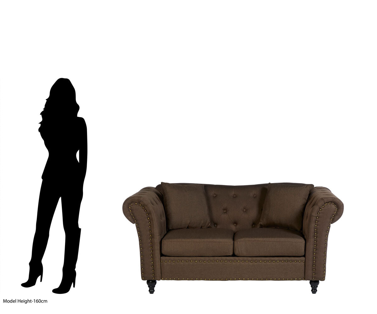 Fable 2 Seat Natural Chesterfield Sofa