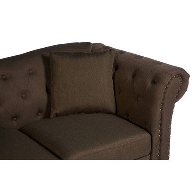 2 Seater Brown Chesterfield Sofa, Fable - image 7