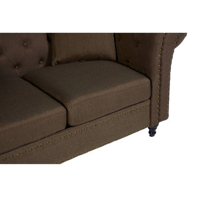 2 Seater Brown Chesterfield Sofa, Fable - image 8
