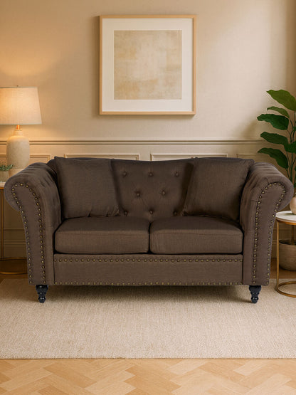 Fable 2 Seat Natural Chesterfield Sofa