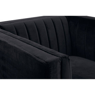 Farah Black Velvet Chair