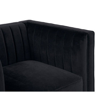 Farah Black Velvet Chair - image 7