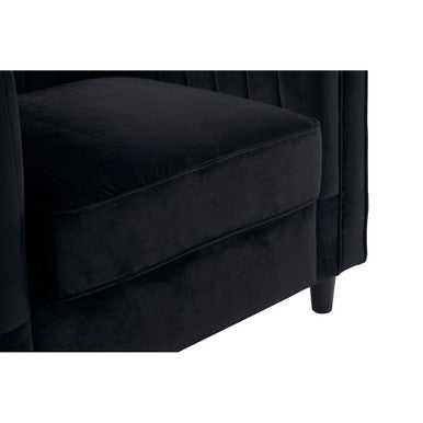 Farah Black Velvet Chair - image 8
