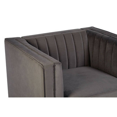 Farah Grey Velvet Chair - image 6