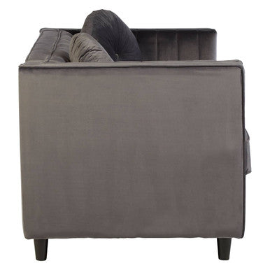 Farah Two Seat Grey Velvet Sofa