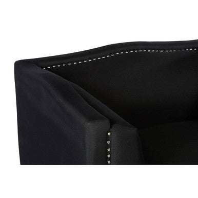 Feya Black Fabric Chair with Stud Detail - image 6