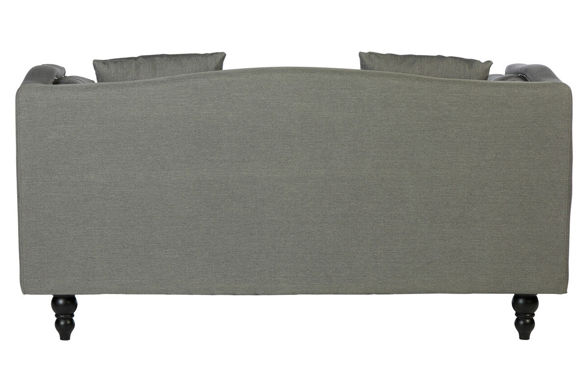 Feya 2 Seat Grey Fabric Sofa - Image 4