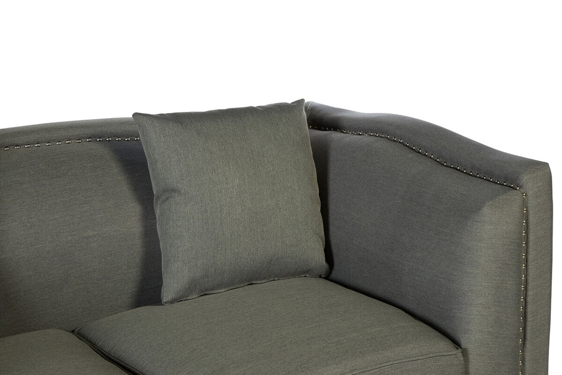Feya 2 Seat Grey Fabric Sofa - Image 7