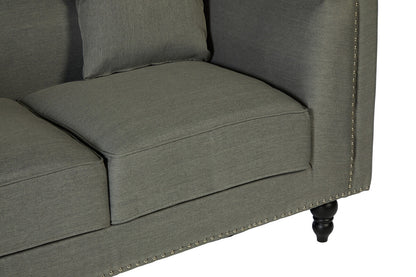 Feya 2 Seat Grey Fabric Sofa - Image 8