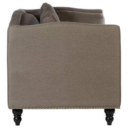 Feya 2 Seat Mink Fabric Sofa - Image 3