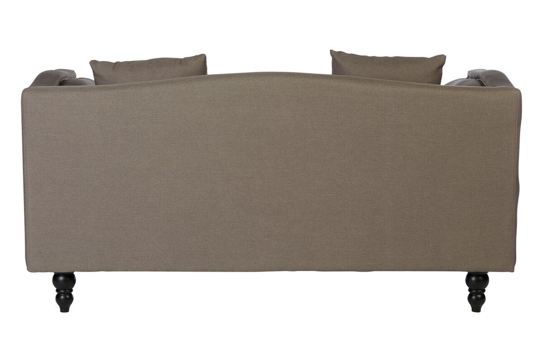 Feya 2 Seat Mink Fabric Sofa - Image 4