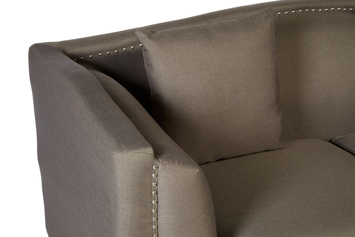 Feya 2 Seat Mink Fabric Sofa - Image 5