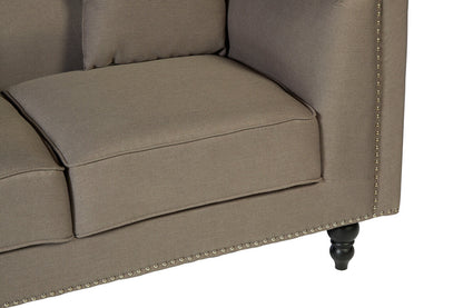 Feya 2 Seat Mink Fabric Sofa - Image 7