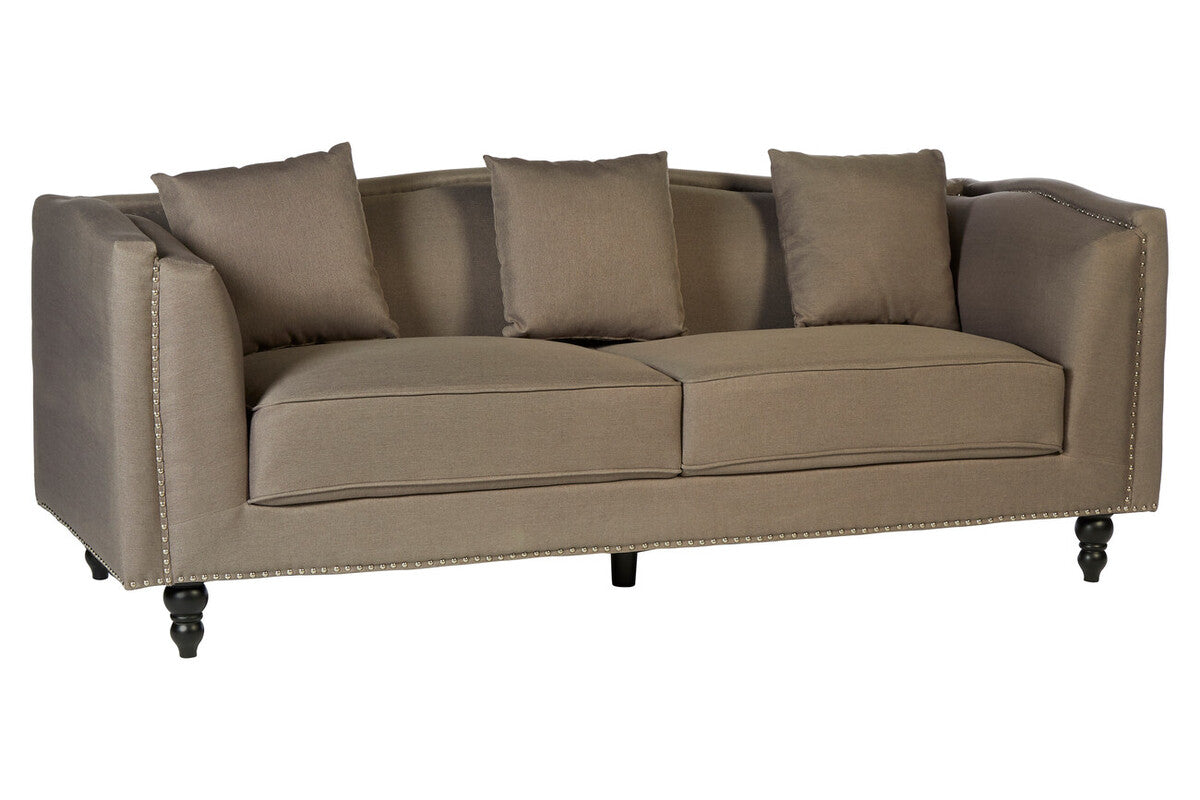 Feya 3 Seat Mink Fabric Sofa - Image 2