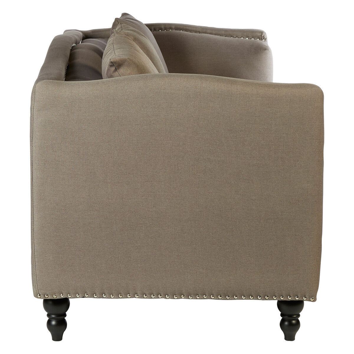 Feya 3 Seat Mink Fabric Sofa - Image 3