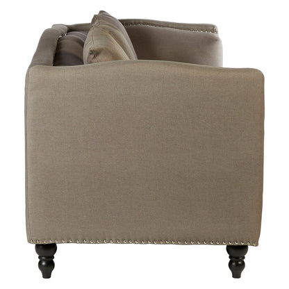Feya 3 Seat Mink Fabric Sofa - Image 3