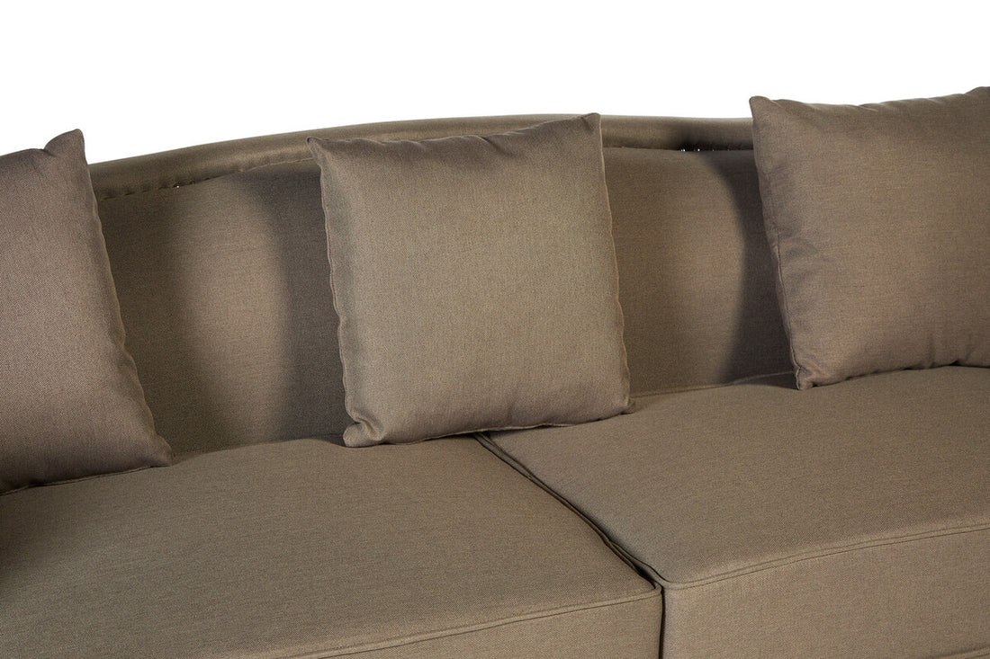 Feya 3 Seat Mink Fabric Sofa - Image 6