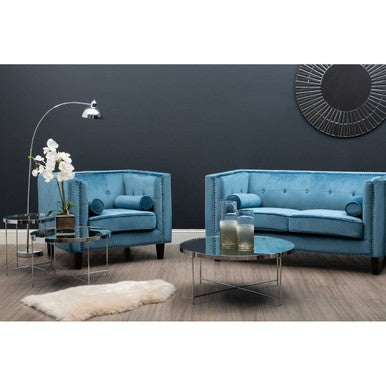 Felisa Blue Velvet Chair