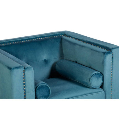 Felisa Blue Velvet Chair - image 8