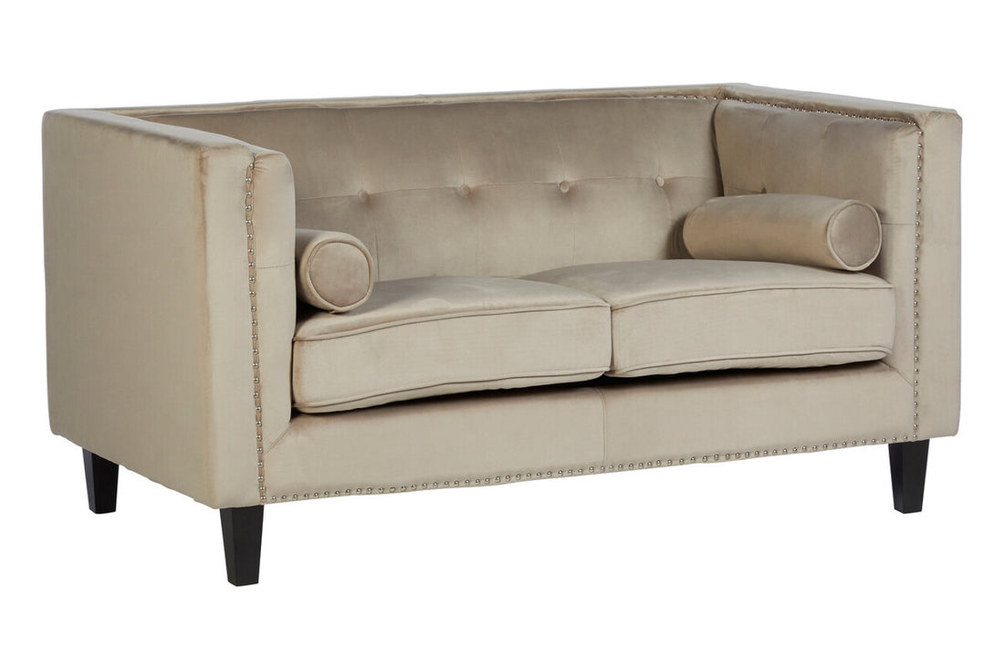 Felisa Two Seater Mink Velvet Sofa
