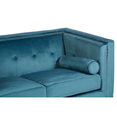 Felisa Two Seat Blue Velvet Sofa