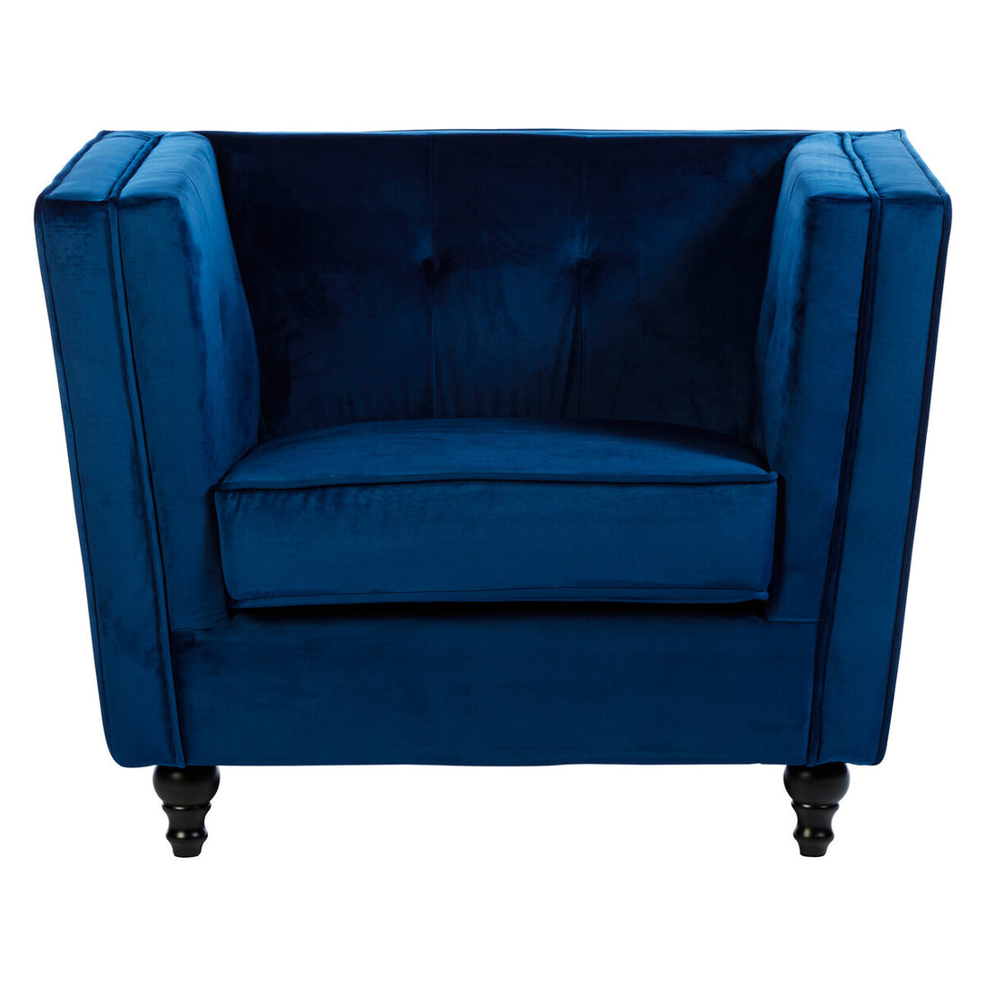 Blue armchair on a white background