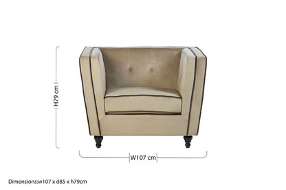 Ferris Mink Velvet Chair