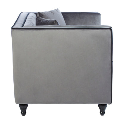 Ferris Grey Velvet 2 Seat Sofa