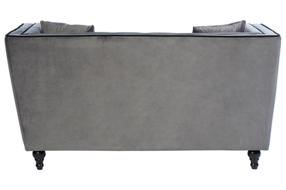 Ferris Grey Velvet 2 Seat Sofa