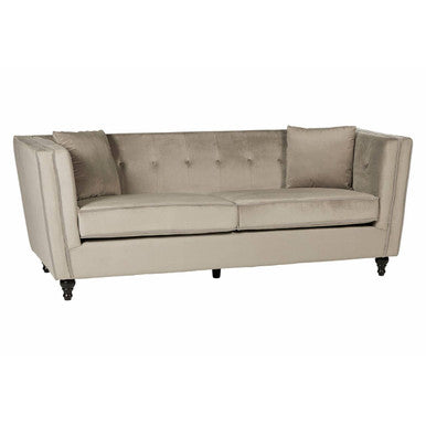 Ferris 3 Seat Mink Velvet Sofa