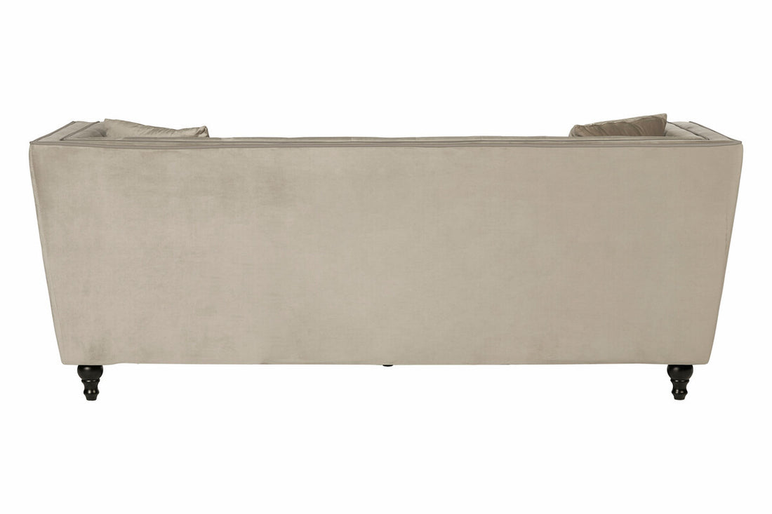 3 Seater Mink Velvet Sofa, Ferris